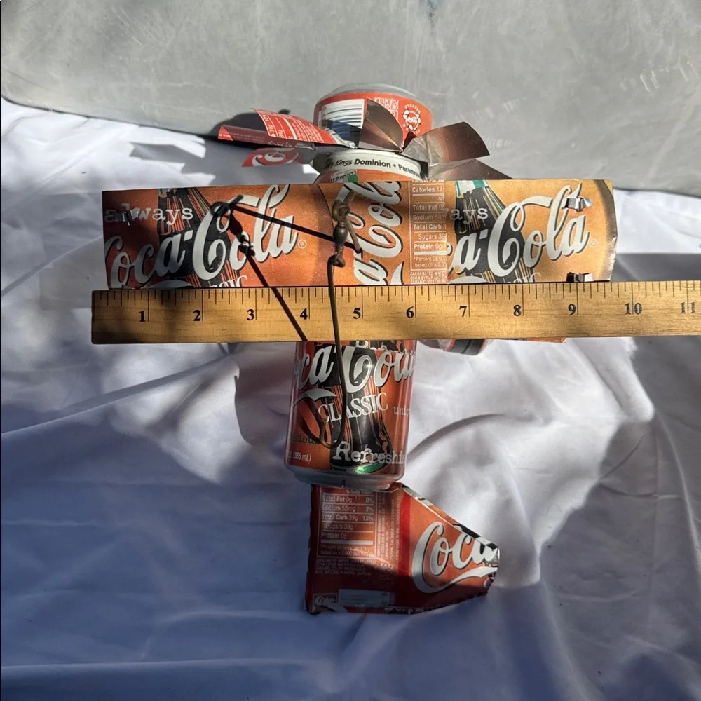 Coca-Cola Can Airplane Model, Handmade SO COOL - Picture 5 of 5